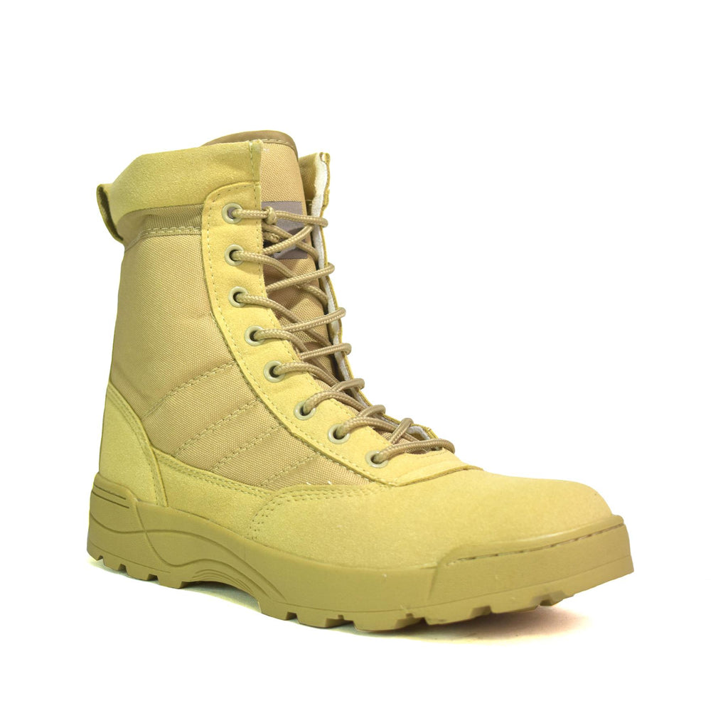 Boys Combat Ankle Boots Sand