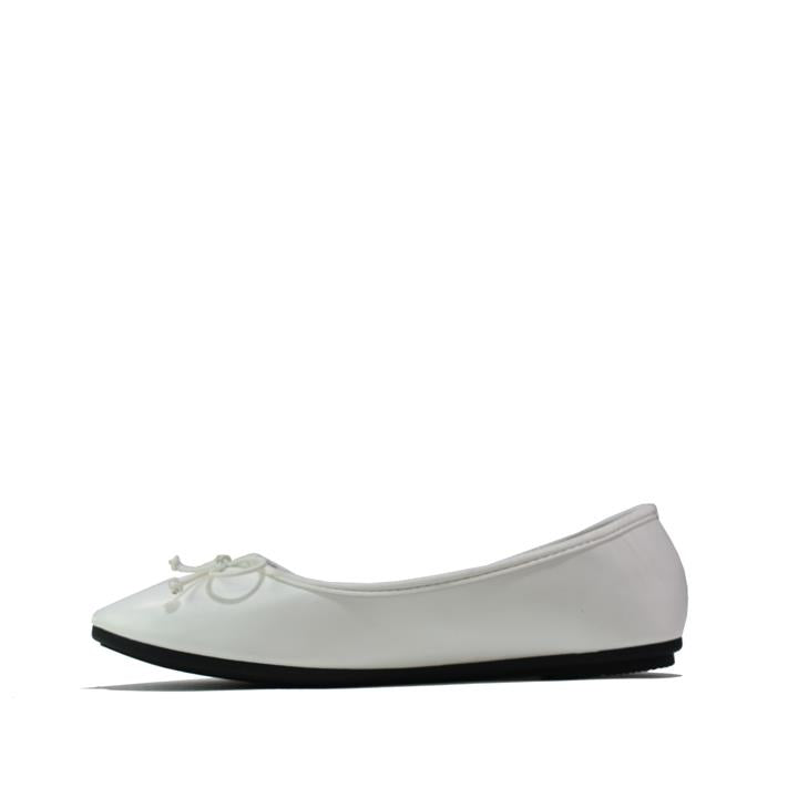 Basic Bow Ballerina White