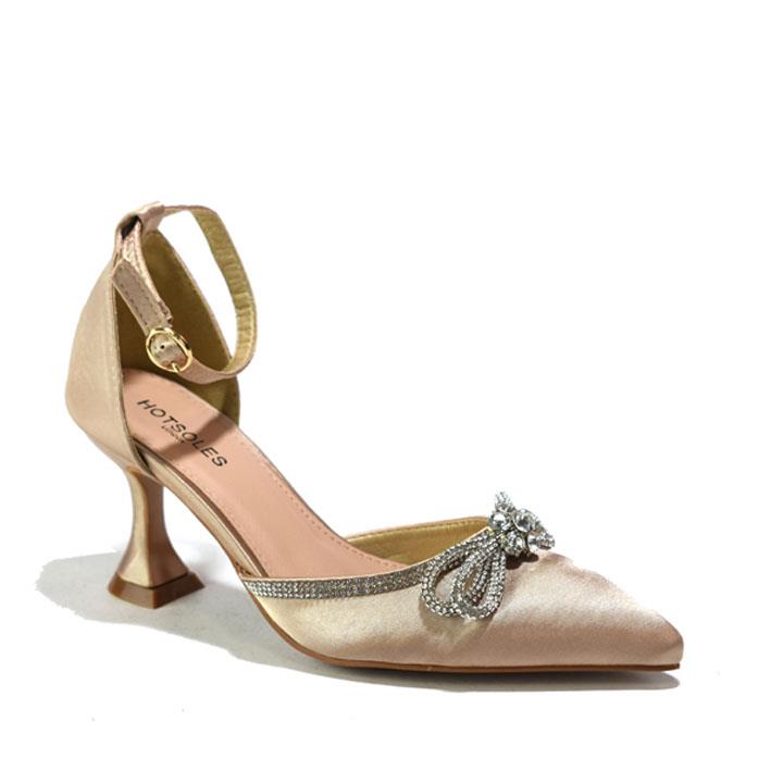 Women Stylish Heel Sandal Rose Gold