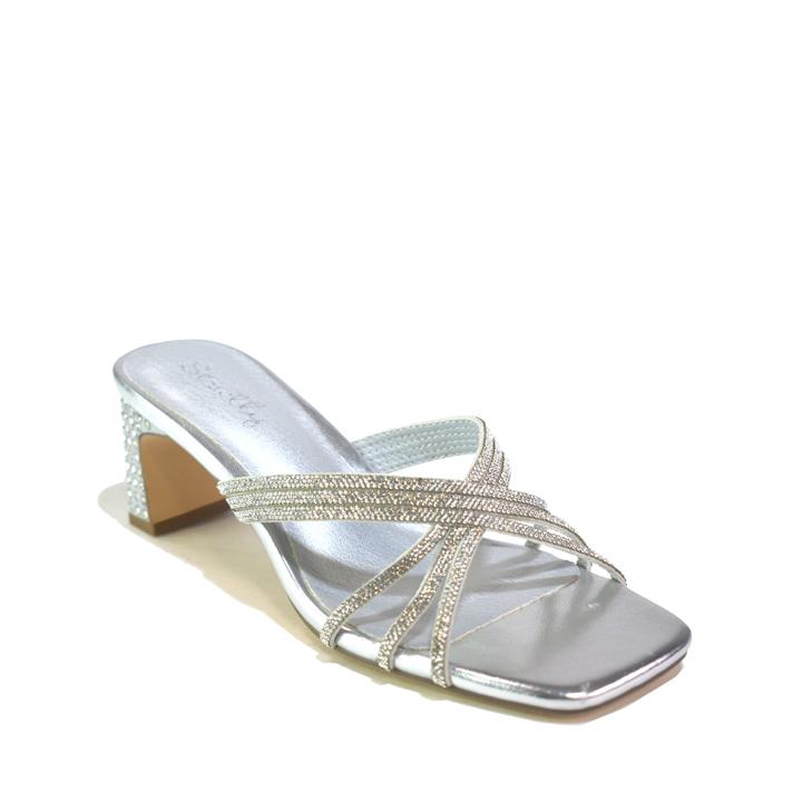 Women's Heeled Sandal Silver