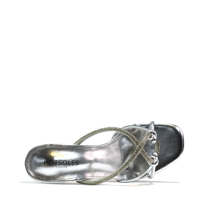 Women's High Heeled Sandal Silver