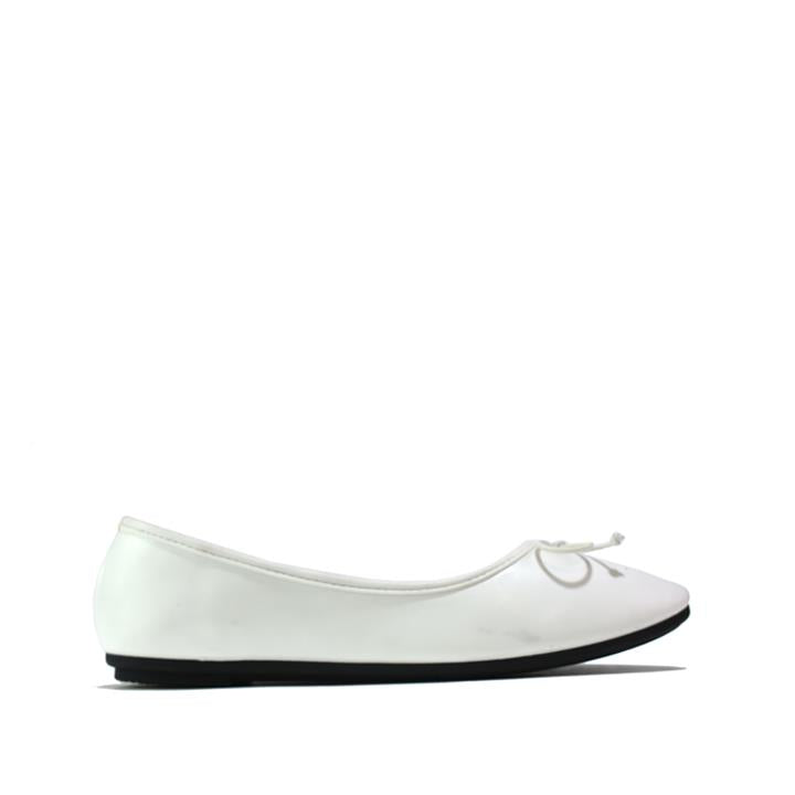 Basic Bow Ballerina White