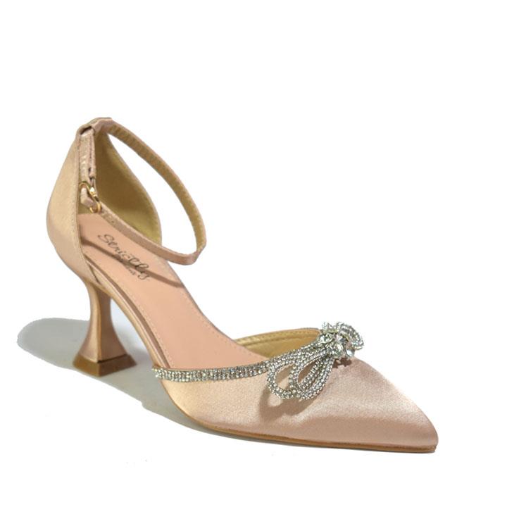 Women Stylish Heel Sandal Rose Gold