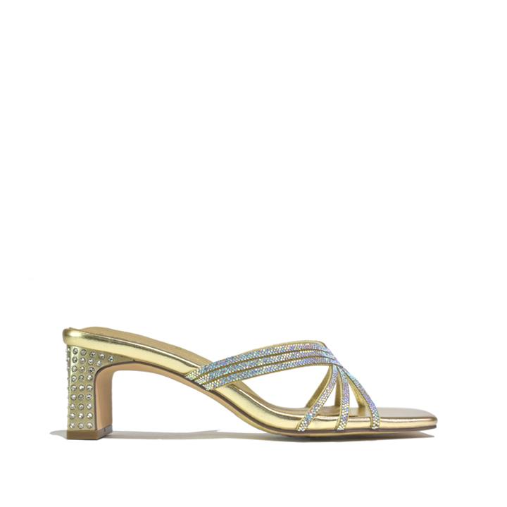 Women's Heeled Sandal Gold