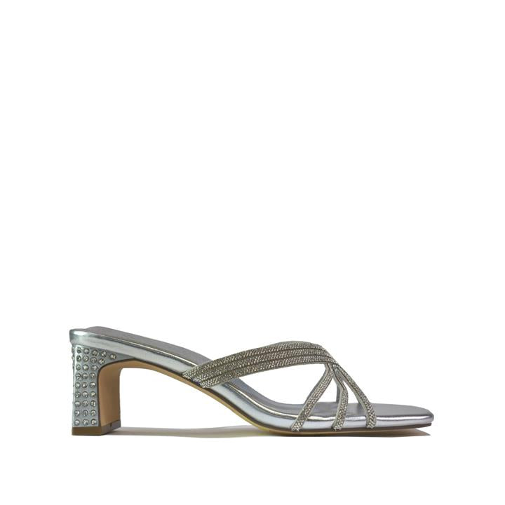 Women's Heeled Sandal Silver