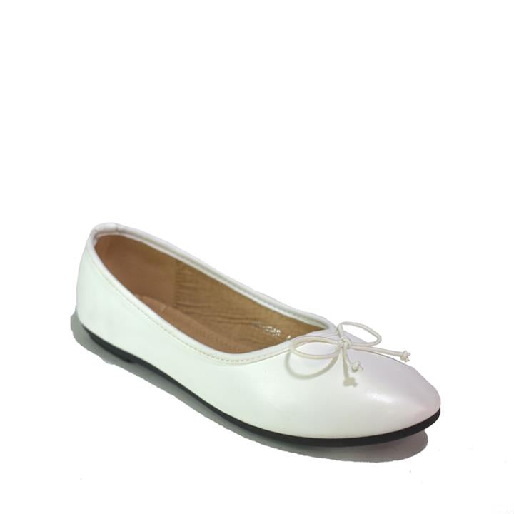 Basic Bow Ballerina White