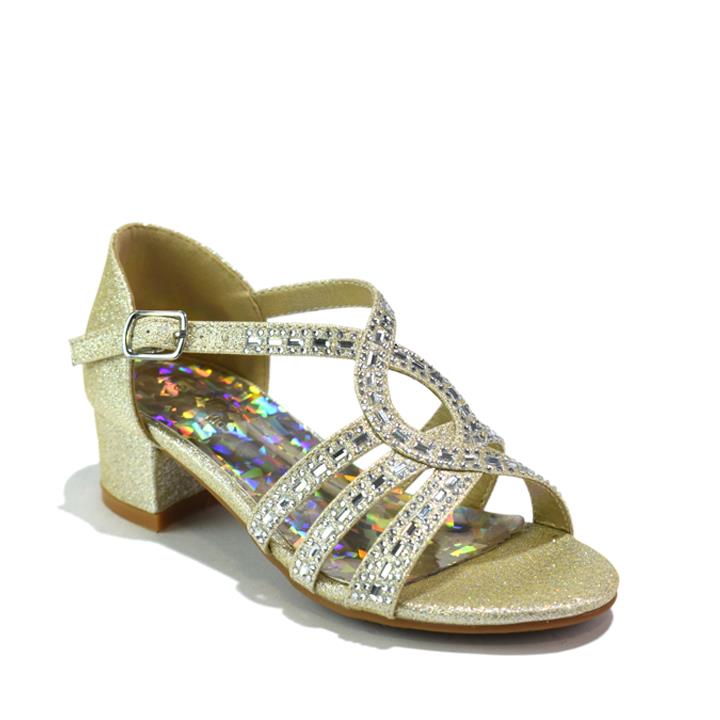 Girls Sandals Party Shoes Gold