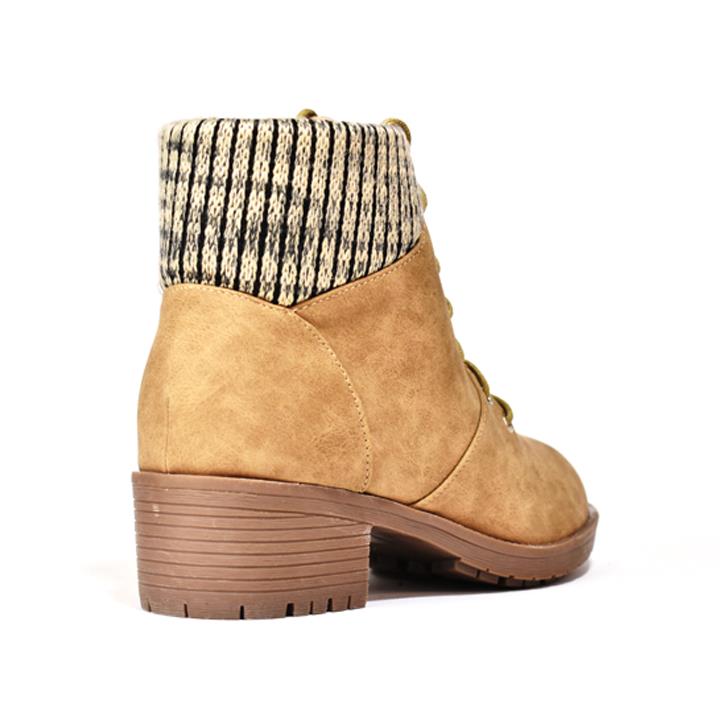 Women's Lace UP Ankle Boots Camel