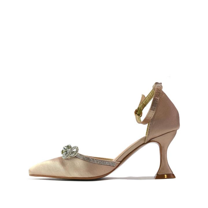 Women Stylish Heel Sandal Rose Gold