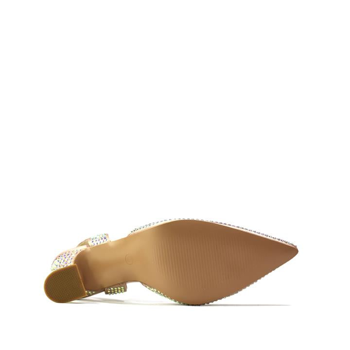 Women Slip on Kitten Heel Pumps Rose Gold