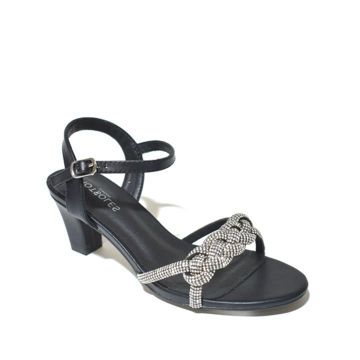 Women's Sparkly Diamante Sandals Black