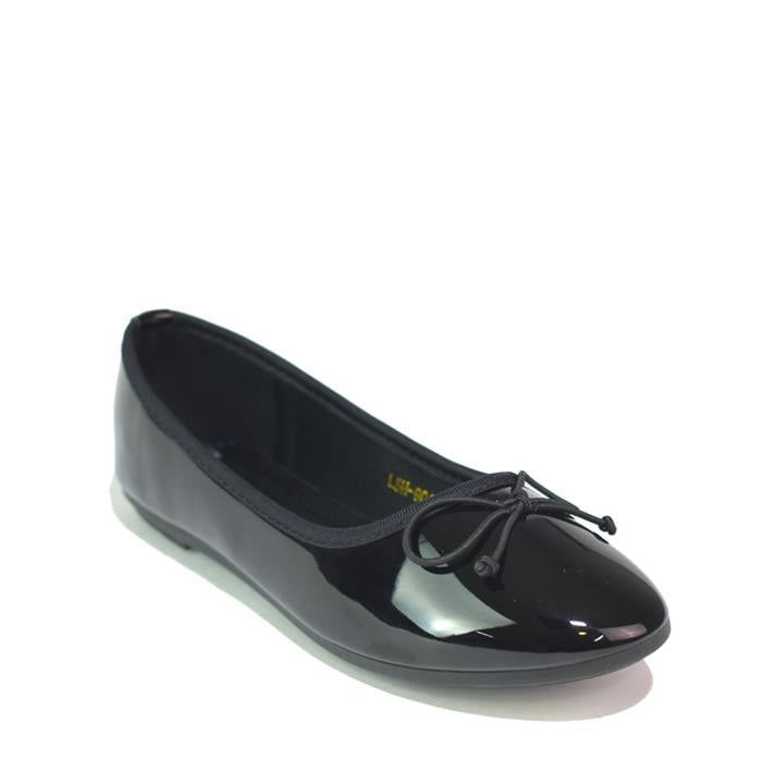 Basic Bow Ballerina Black Patent