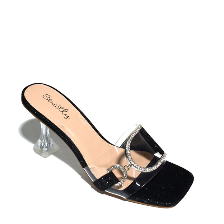 Women Stylish Heel Sandal Black