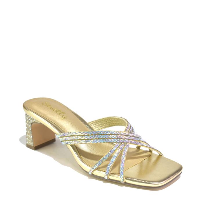 Women's Heeled Sandal Gold