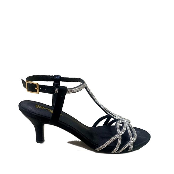 Ankle Strap Prom Party Shoes Black