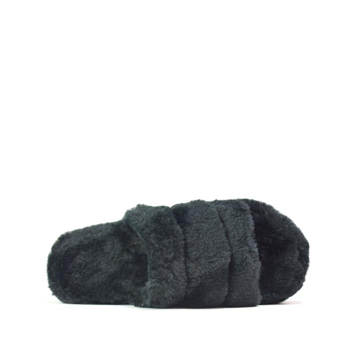 Super Fluffy Slippers Black