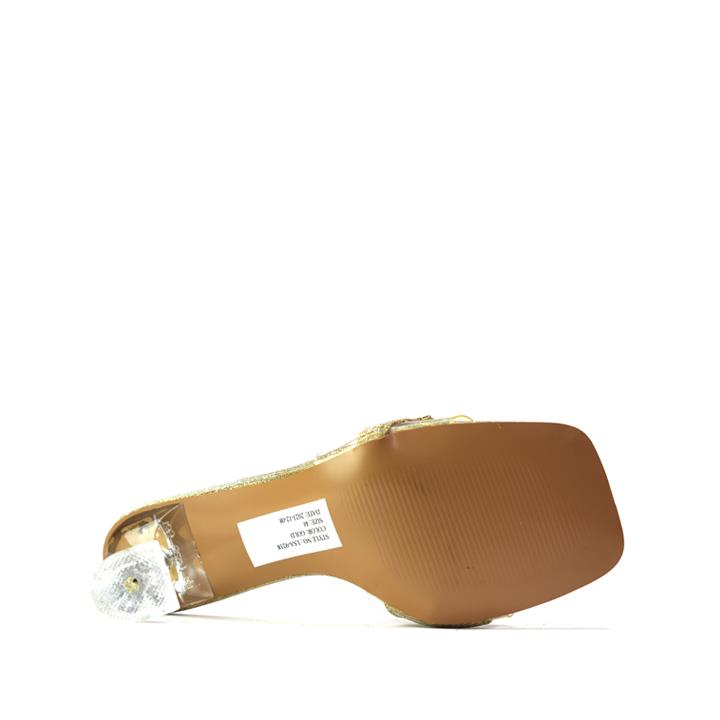 Women Stylish Heel Sandal Gold