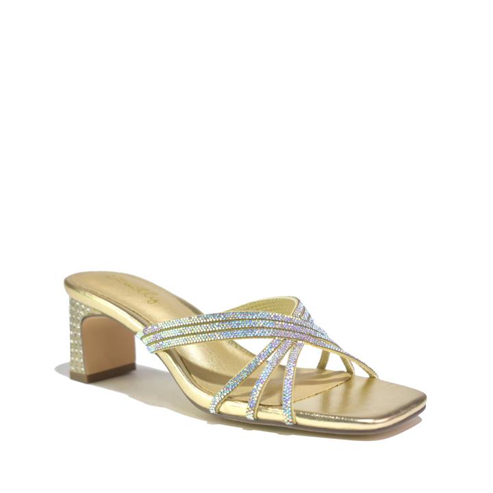 Women's Heeled Sandal Gold