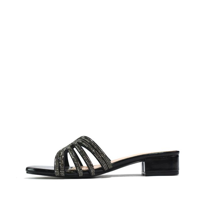 Women Dress Low Block Heel Sandal Black