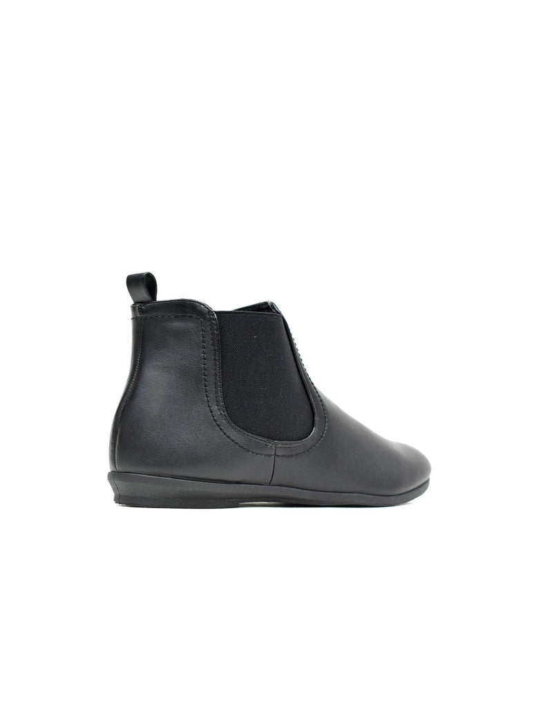 Women's Black Low Wedge Ankle Boots Black