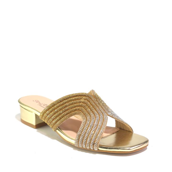 Women Stylish Fancy and Comfort Sandal Gold