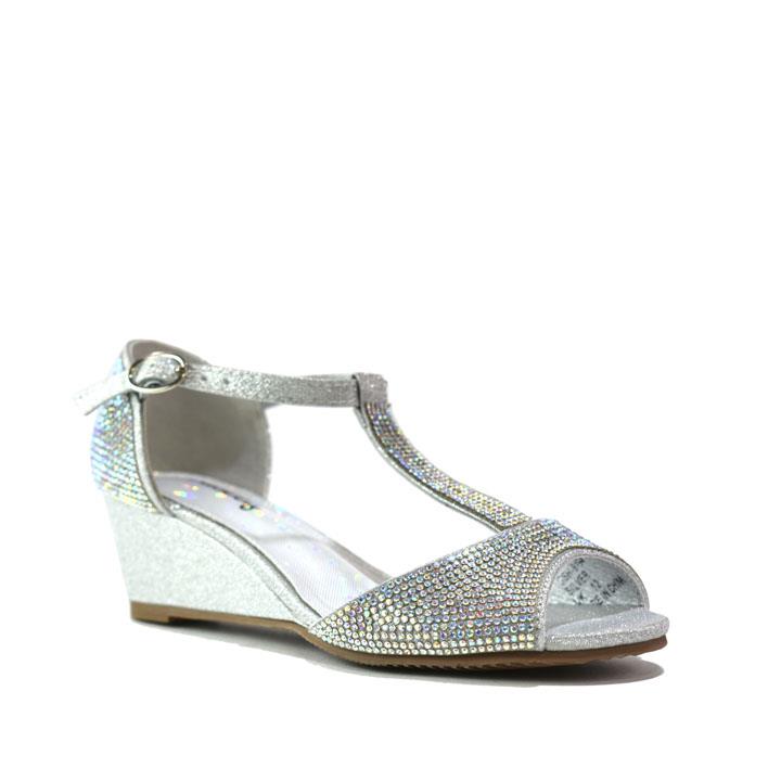 Open Toe Princess Sandal Silver