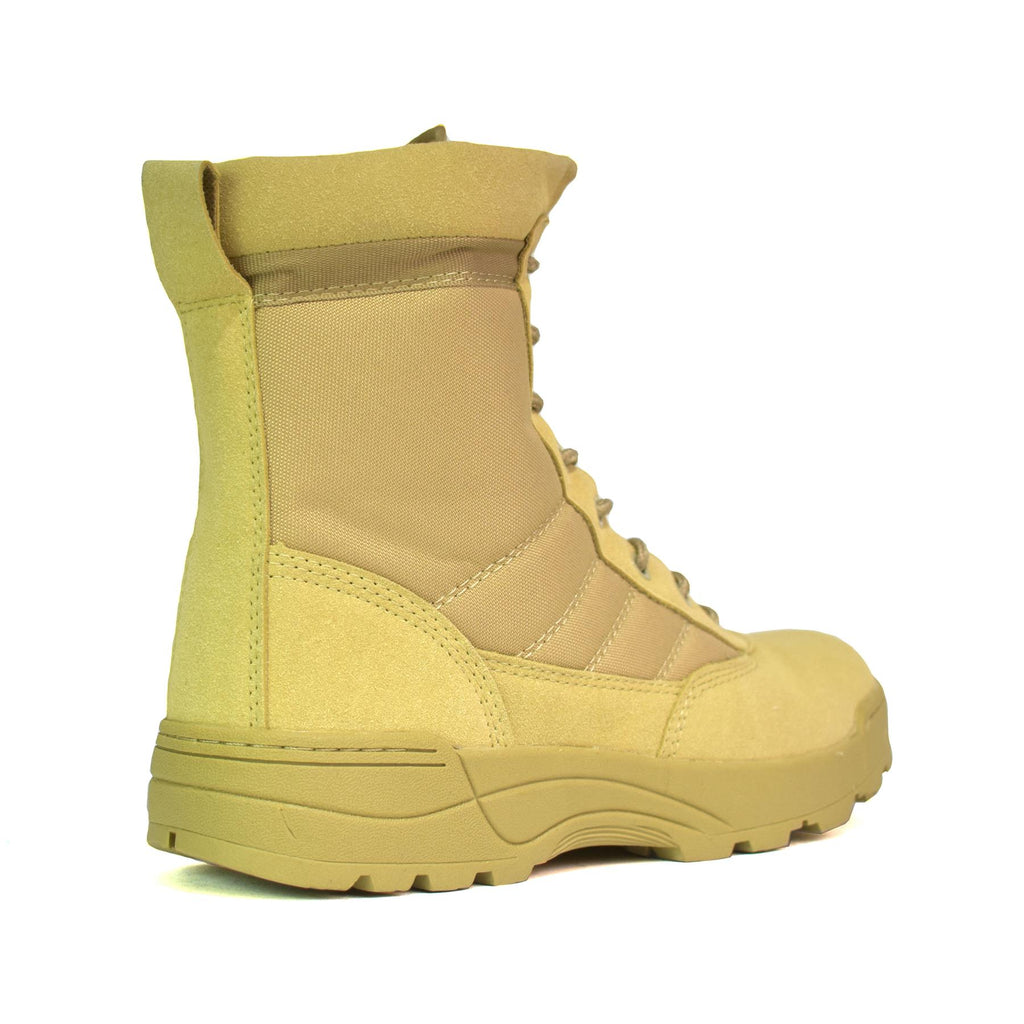 Boys Combat Ankle Boots Sand