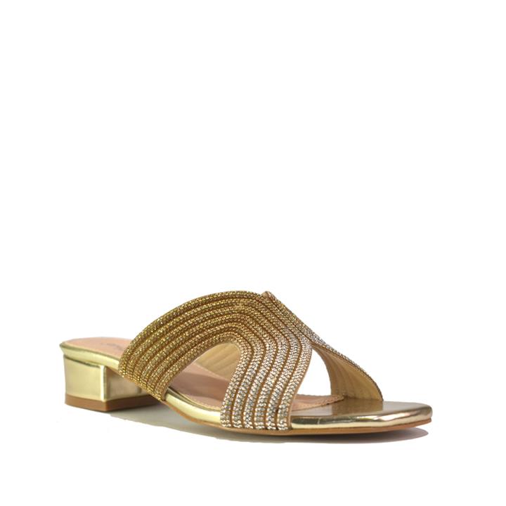 Women Stylish Fancy and Comfort Sandal Gold