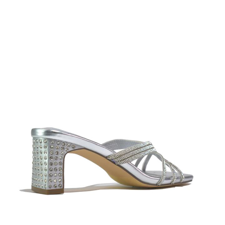 Women's Heeled Sandal Silver