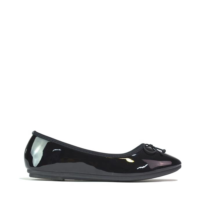 Basic Bow Ballerina Black Patent