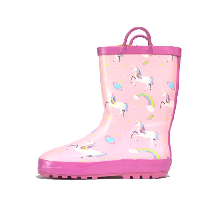 Girls Wellington Boots Rainy Snow Pink
