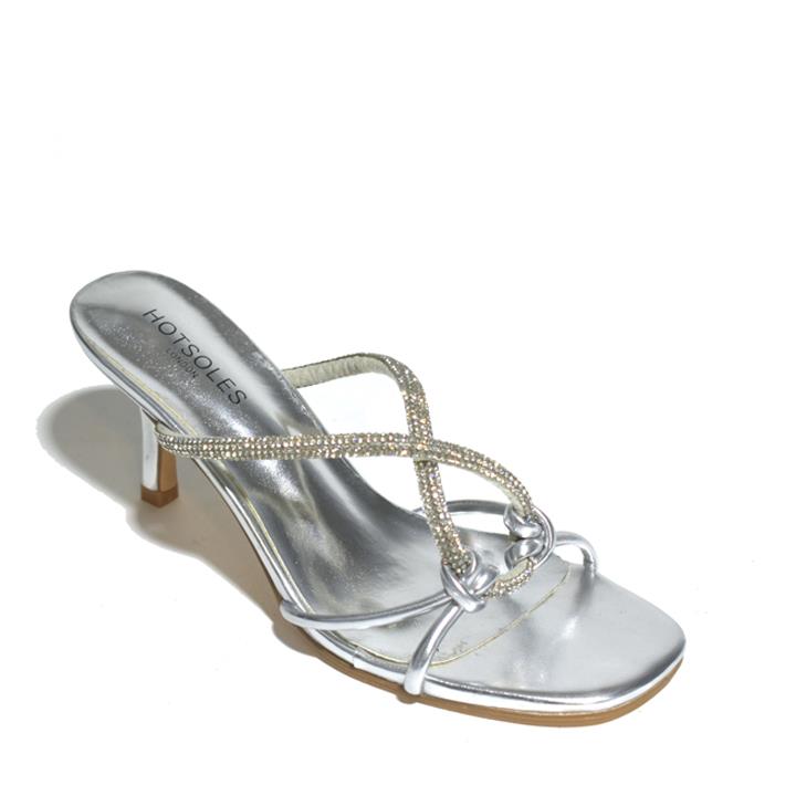 Women's High Heeled Sandal Silver