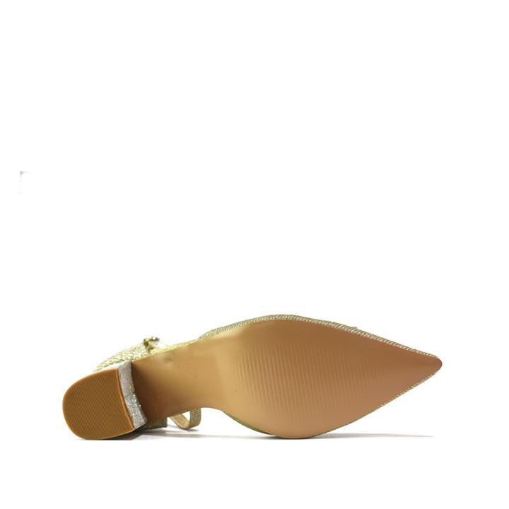 Fashion Casual Block Heels Sandals Gold