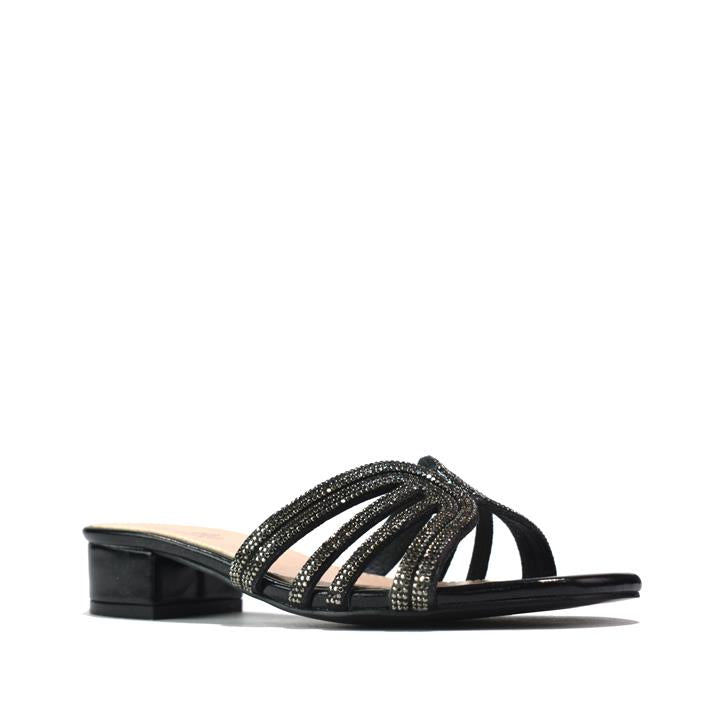 Women Dress Low Block Heel Sandal Black