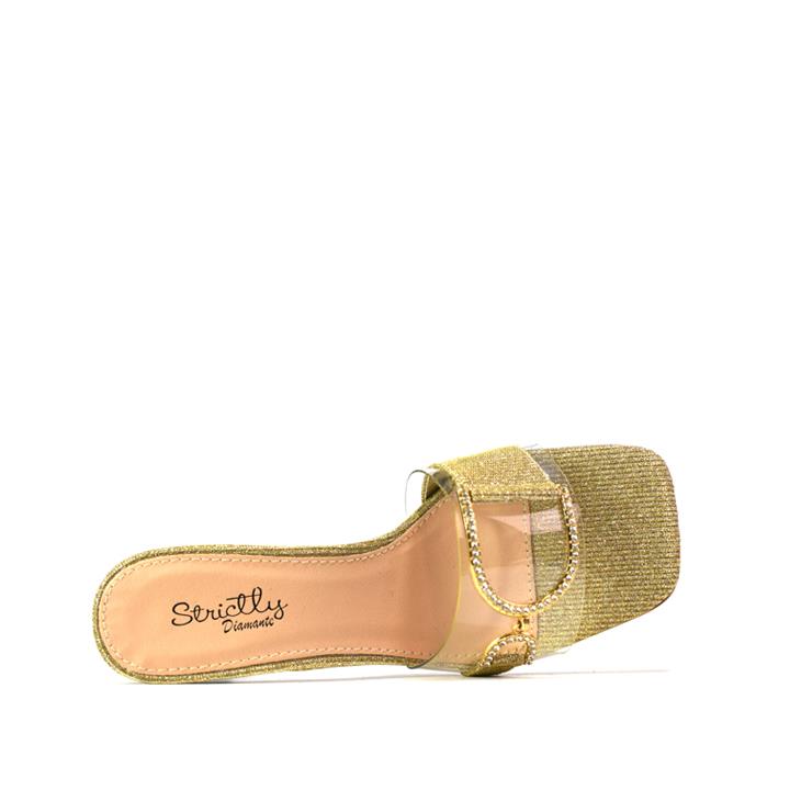 Women Stylish Heel Sandal Gold