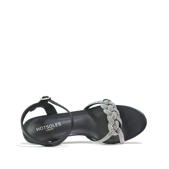 Women's Sparkly Diamante Sandals Black