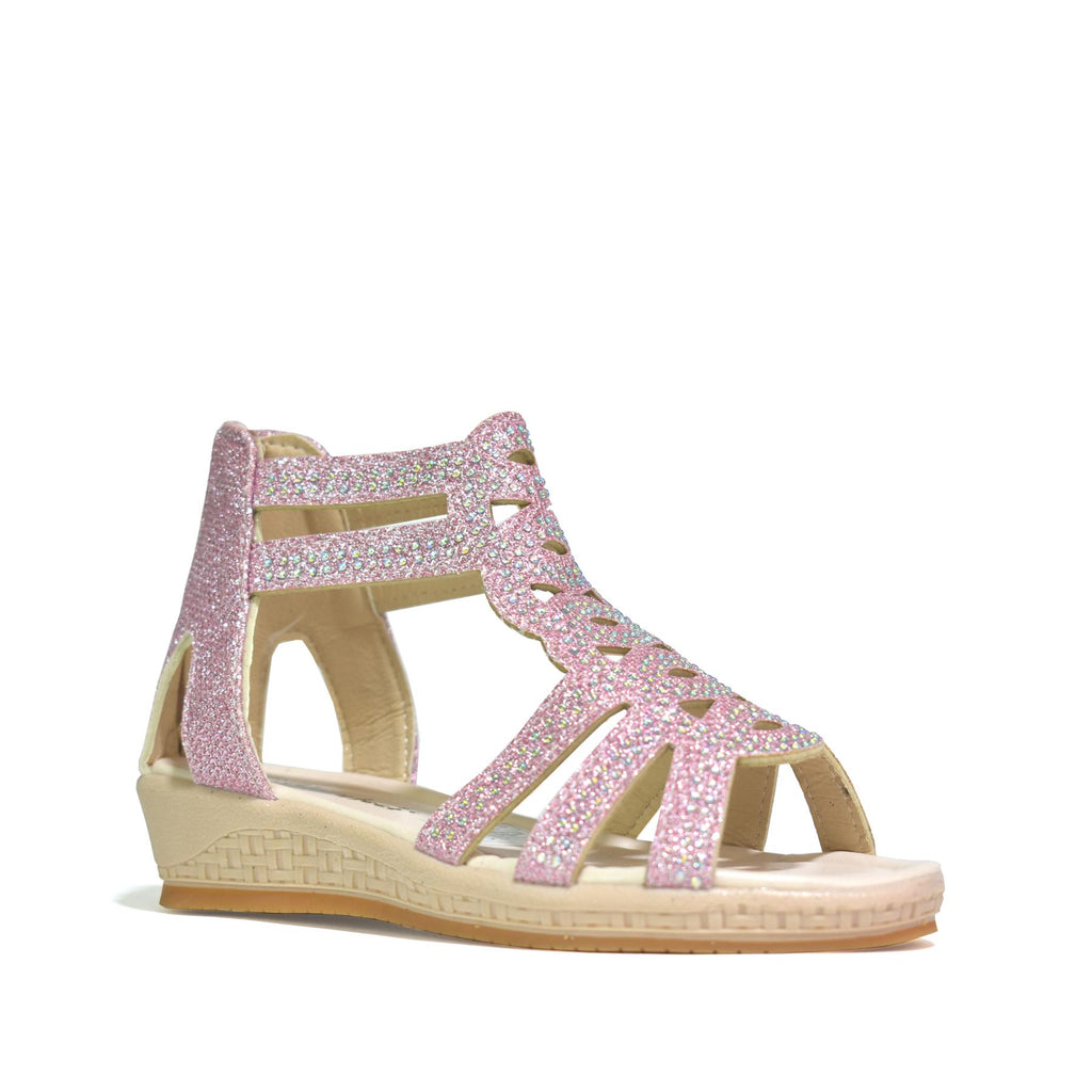 Girls Gladiator Sandals Light Pink
