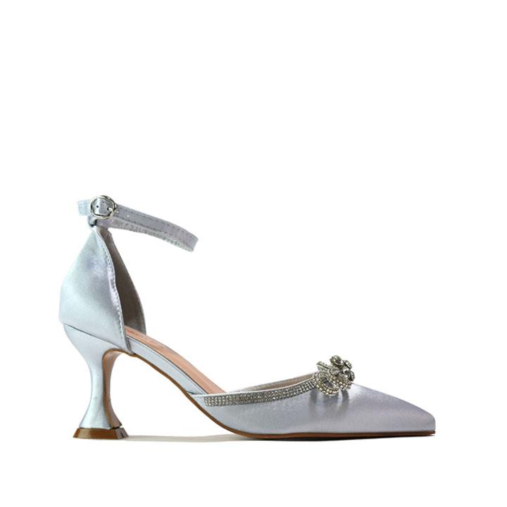 Women Stylish Heel Sandal Silver