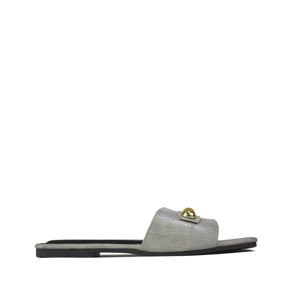 Hot Soles London Sandals With Pearls Grey