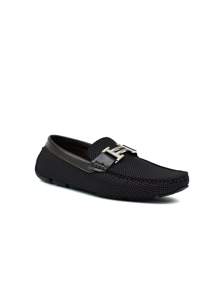 Double H Buckle Loafer Brown