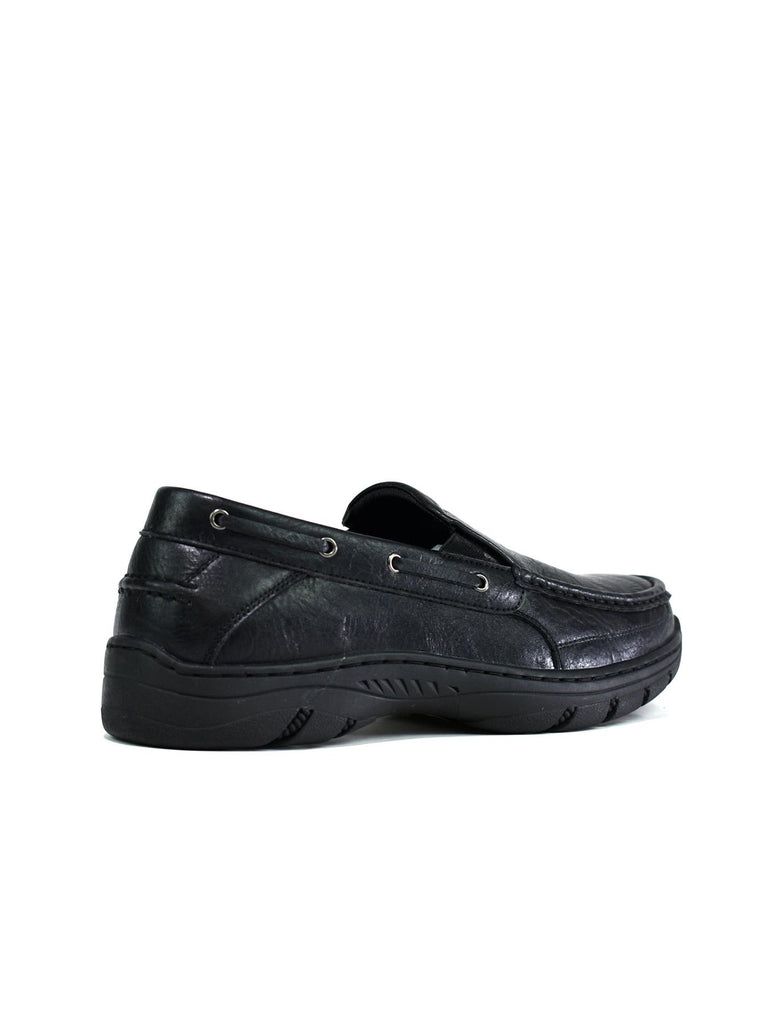 Men's Thick Sole Slip On Walking Shoes Black