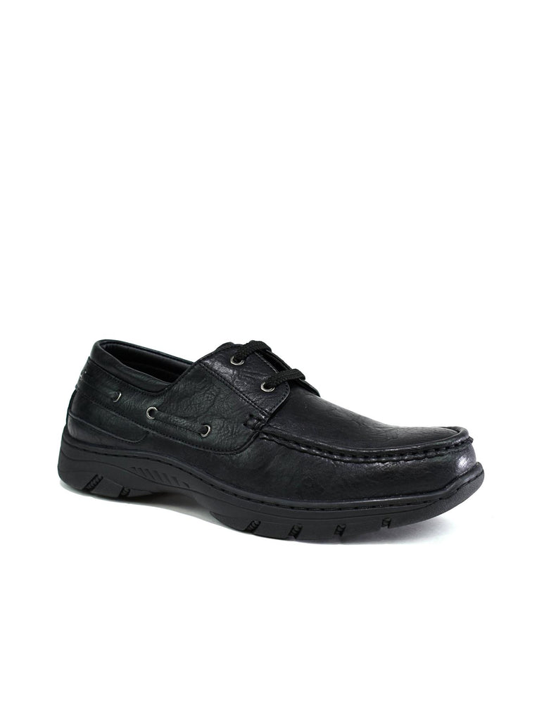 Men's Thick Sole Lace Up Walking Shoes Black