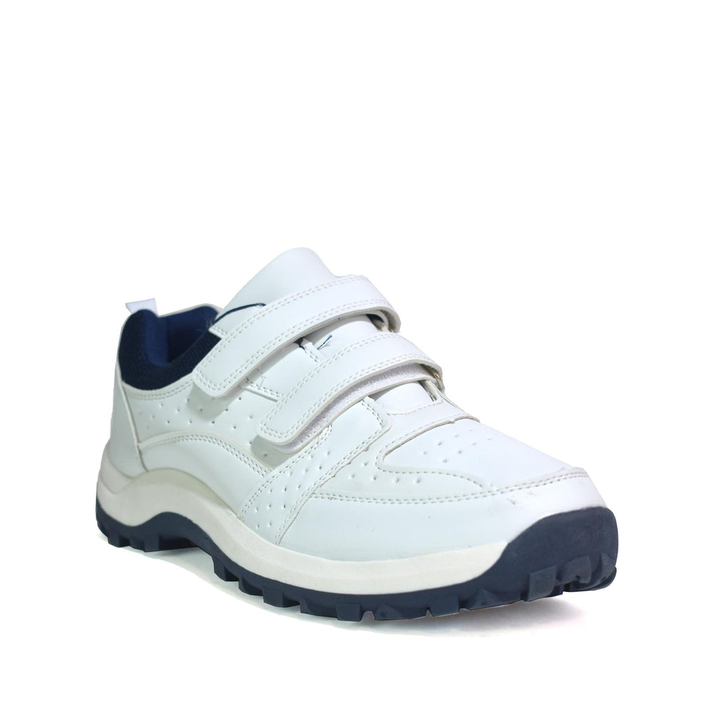 Men's Touch Fastening Trainers White PU