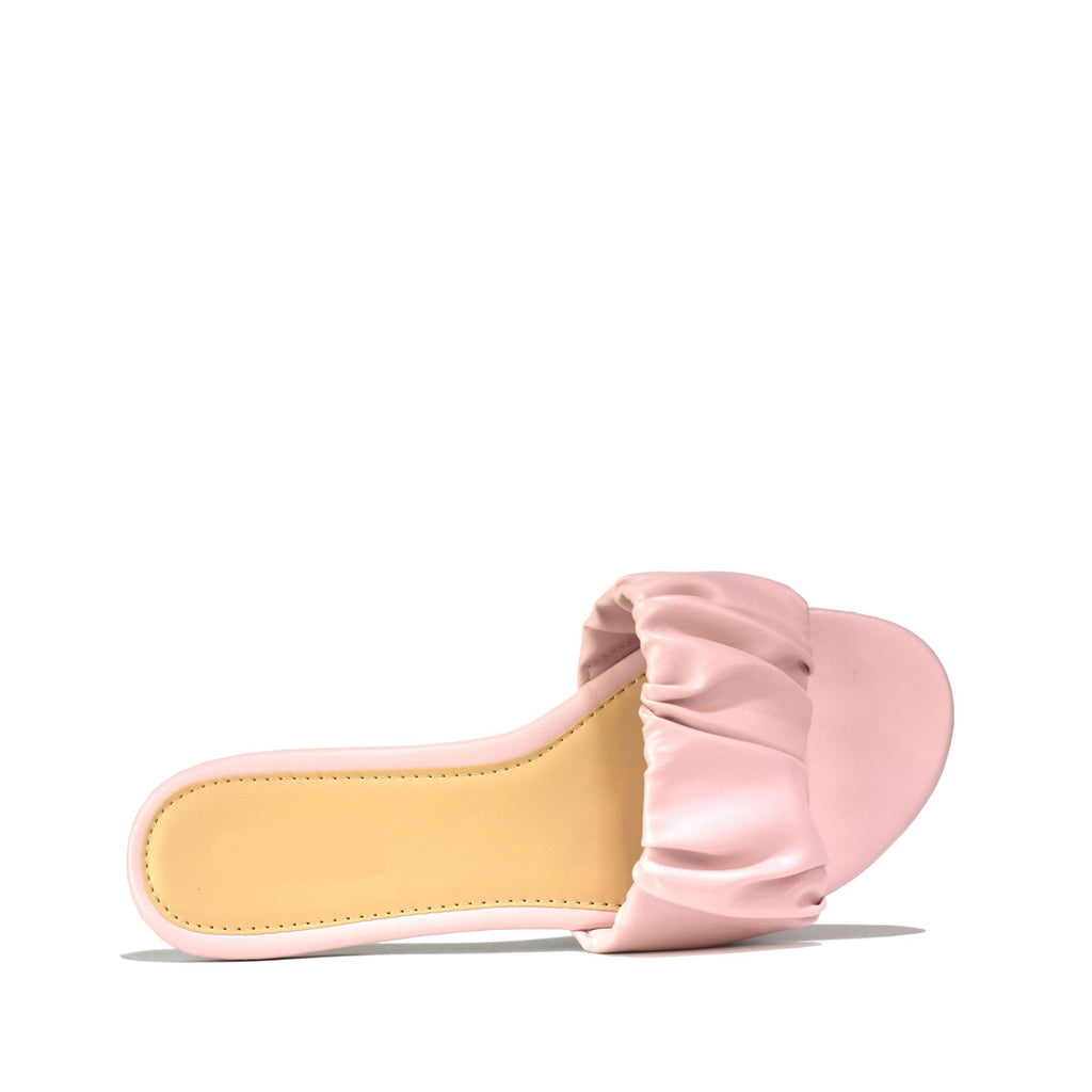 Women Open Toe Flats Pink