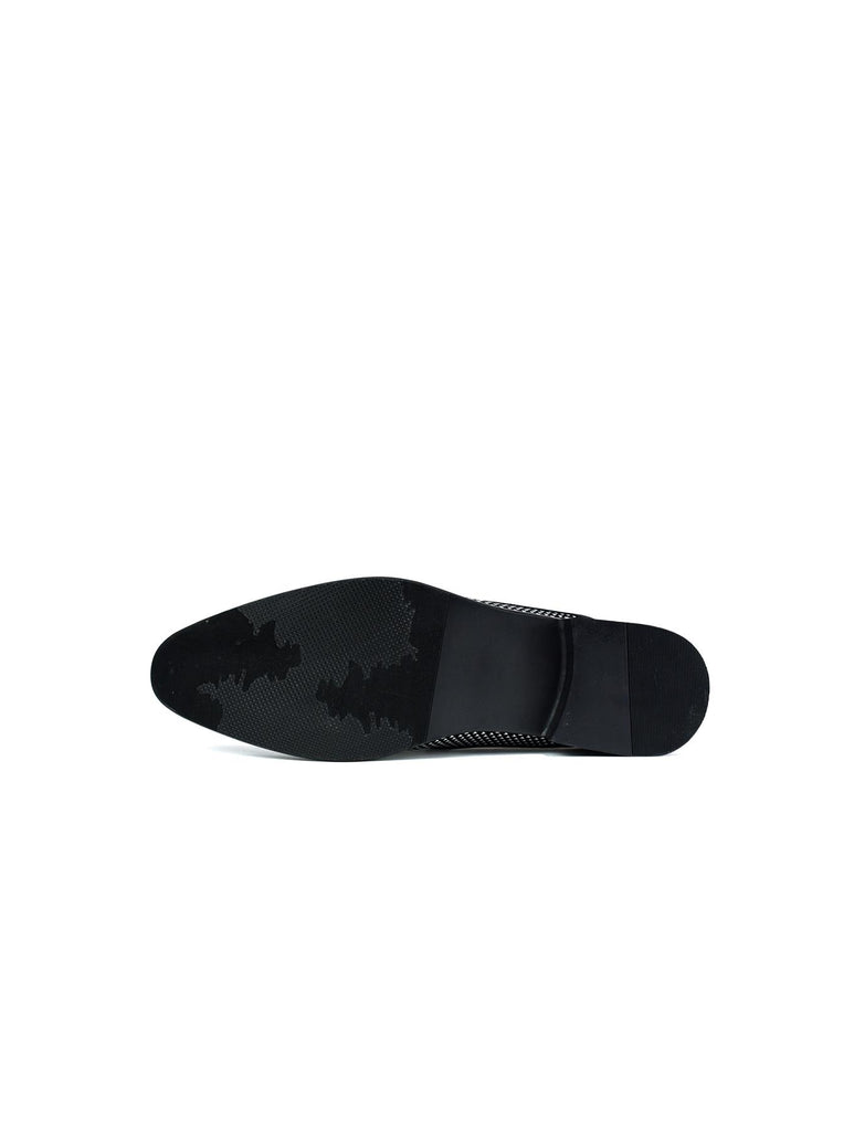Men's Slip On Shoe With Two Toned White/Black