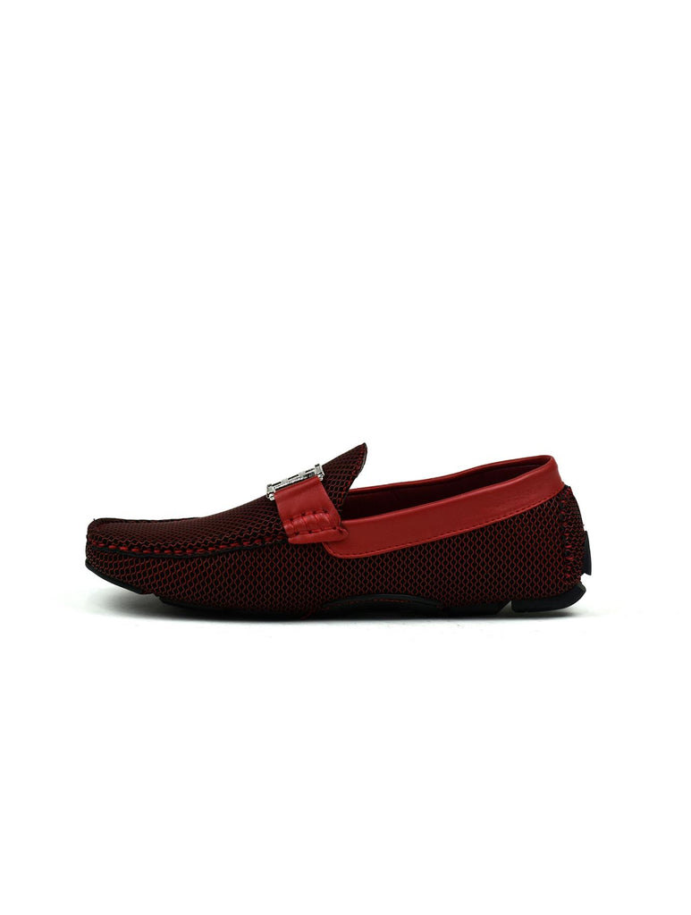 Double H Buckle Loafer Red