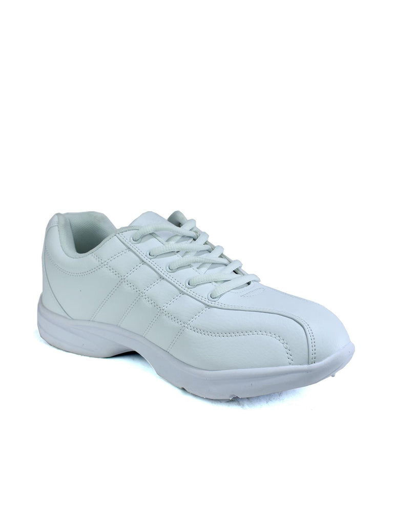 Men's Lace Up Comfortable Running Trainers White