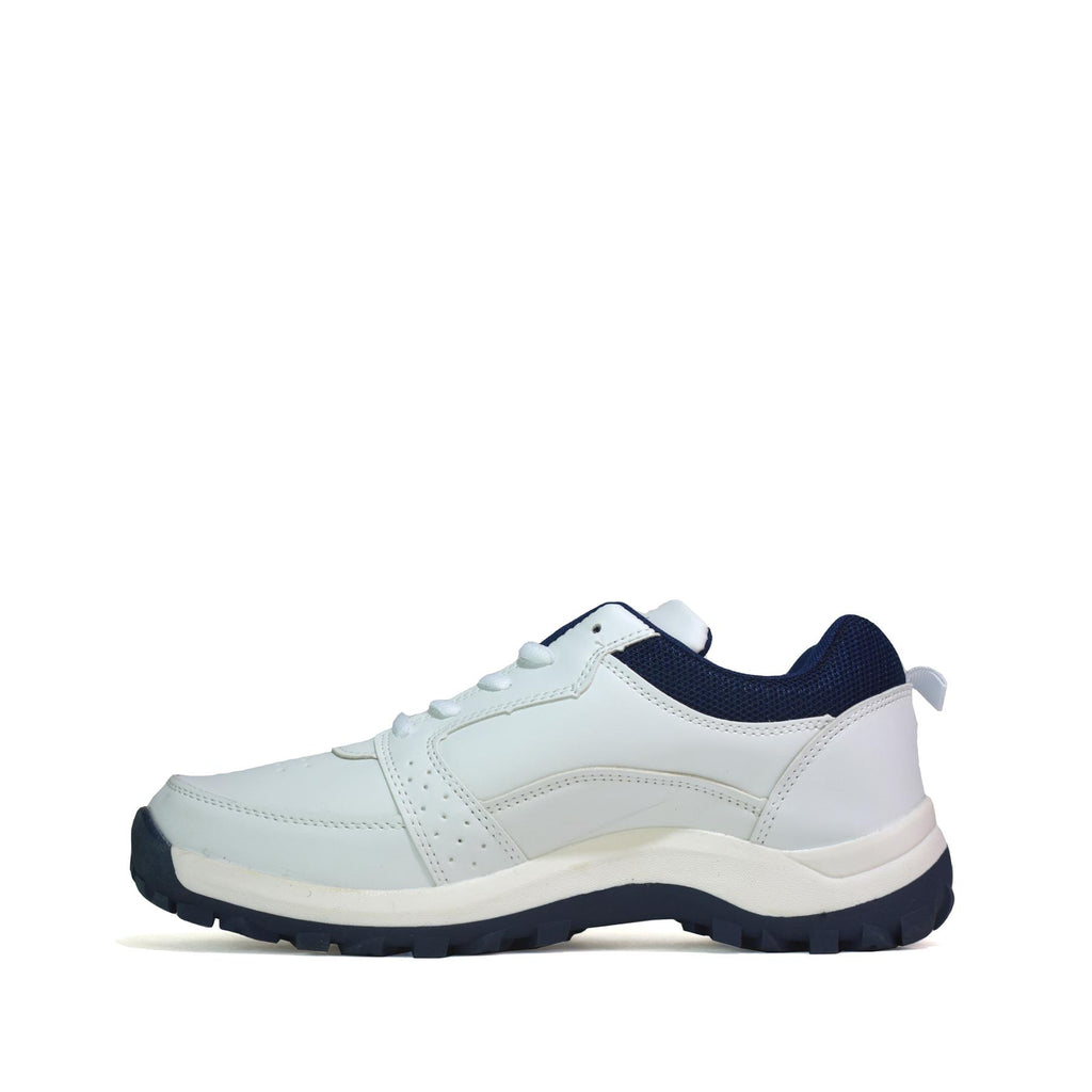 Men's Lace Up Trainers White PU